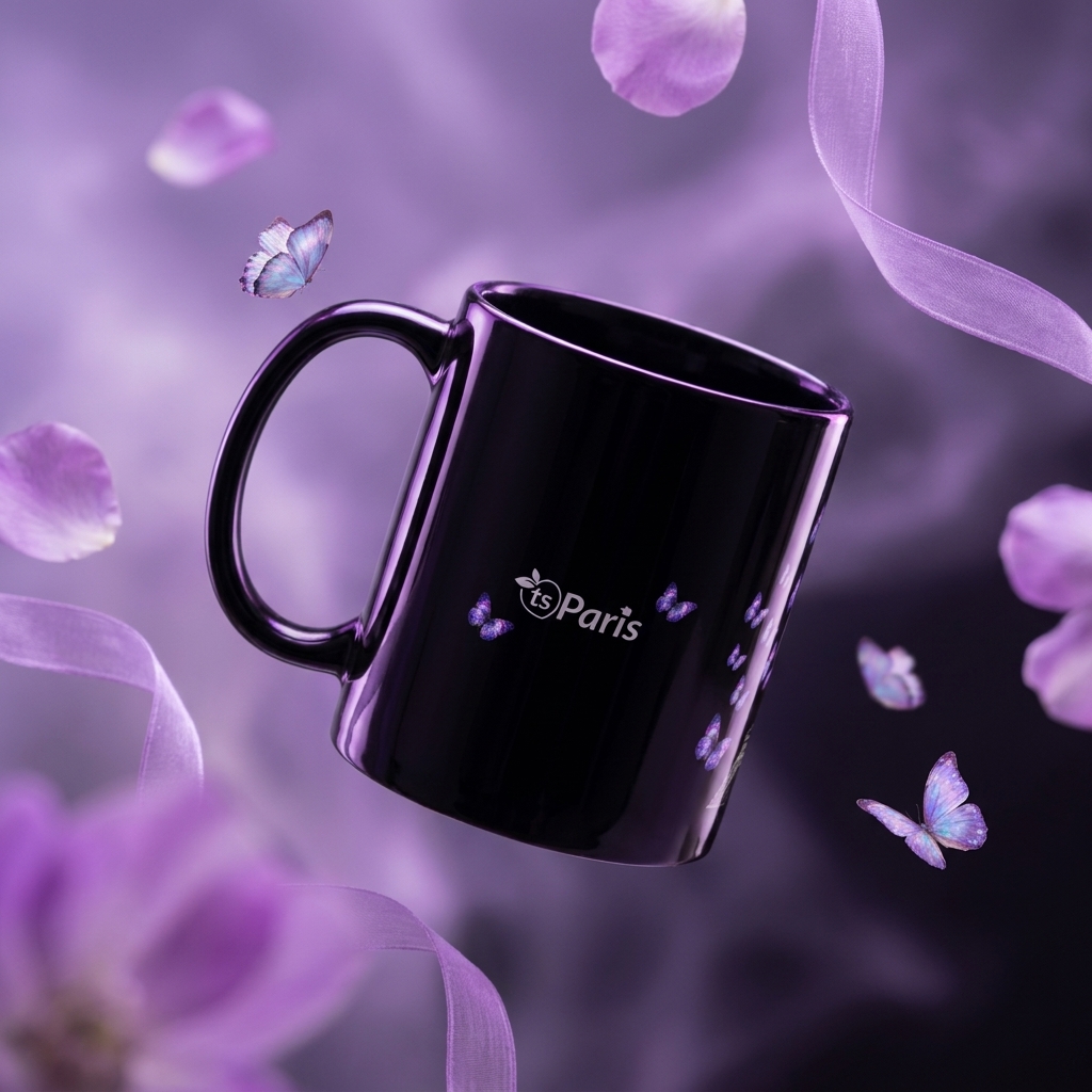 tsgabrielle® • Paryż - Wieża Eiffla • Błyszczący Kubek • Czarny • Ceramika • 2 Rozmiary - Black - View 29