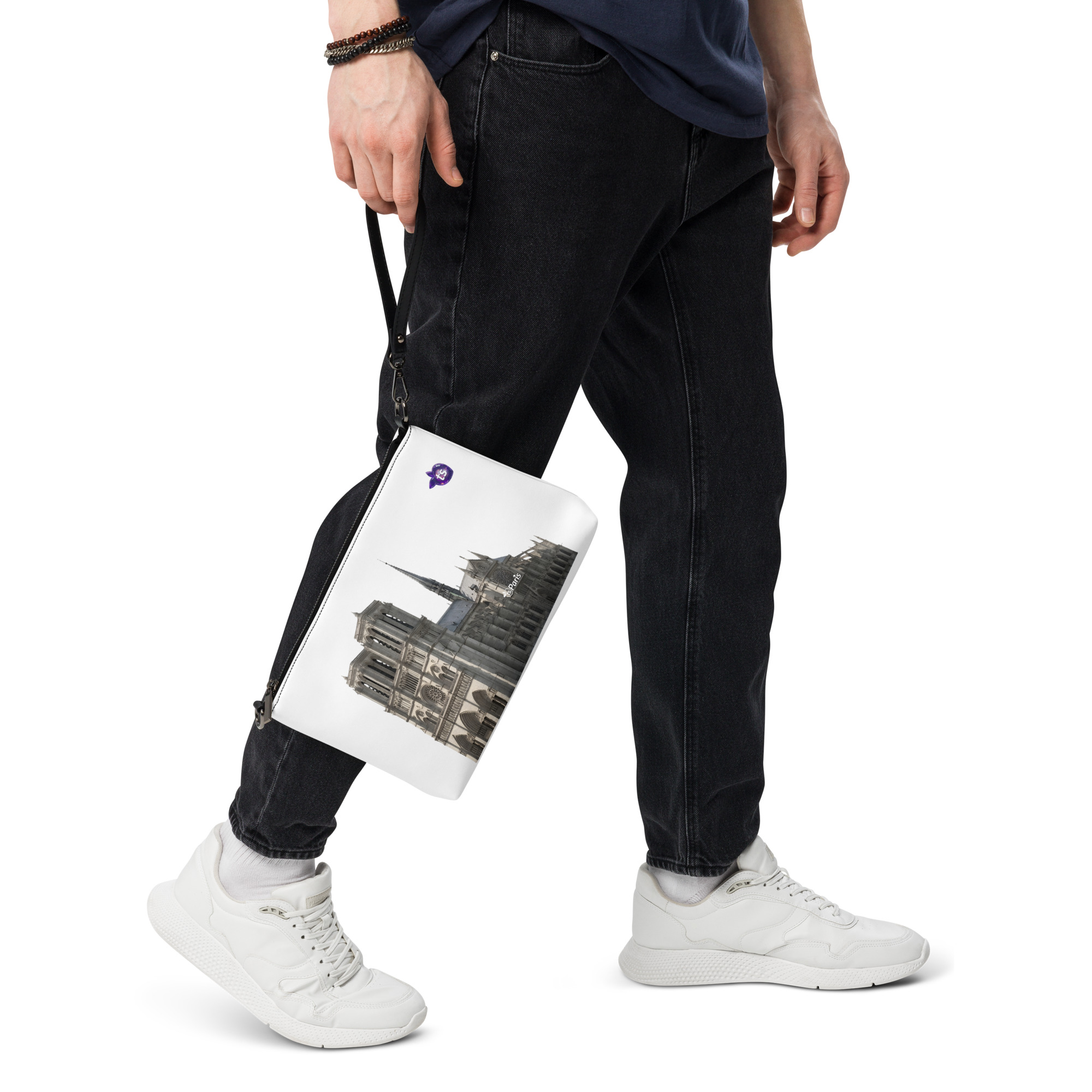 tsgabrielle® • Paris - Notre-Dame Cathedral • Torba crossbody • Biały • 11″ × 8″ - View 10