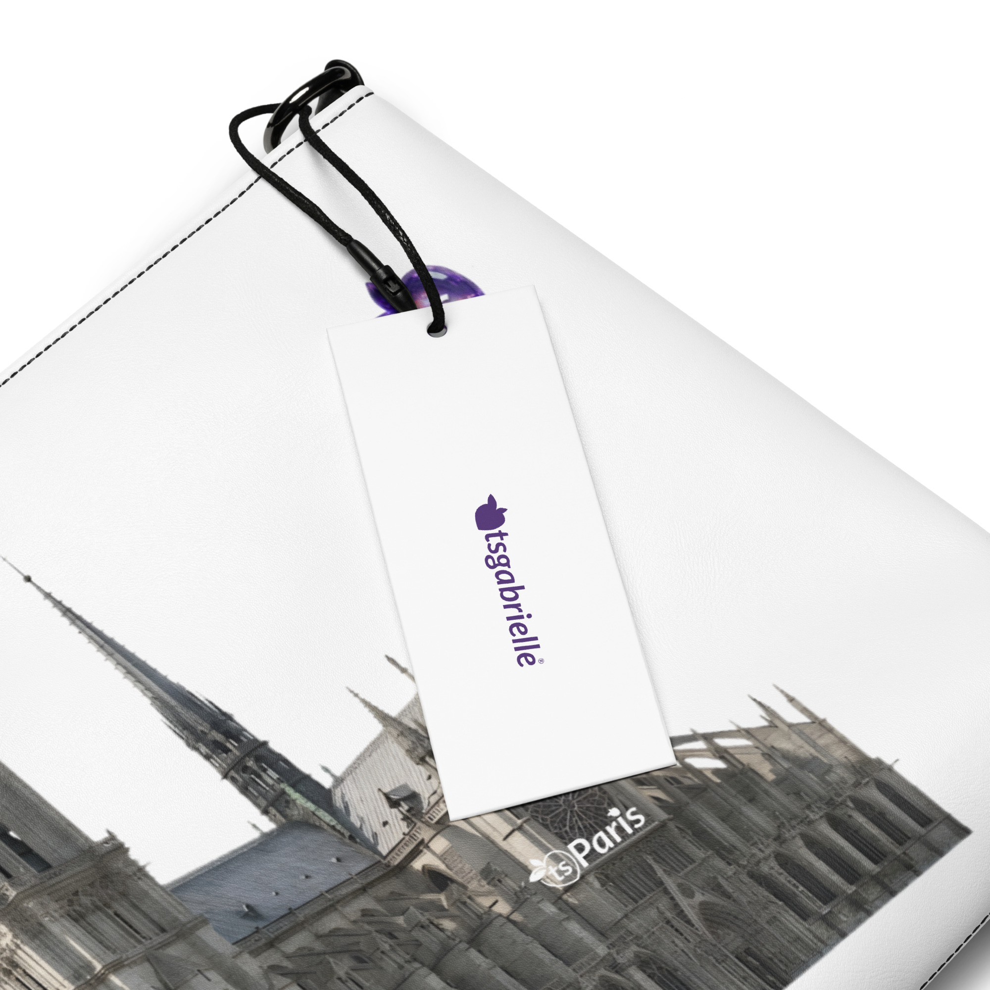 tsgabrielle® • Paris - Notre-Dame Cathedral • Torba crossbody • Biały • 11″ × 8″ - View 6