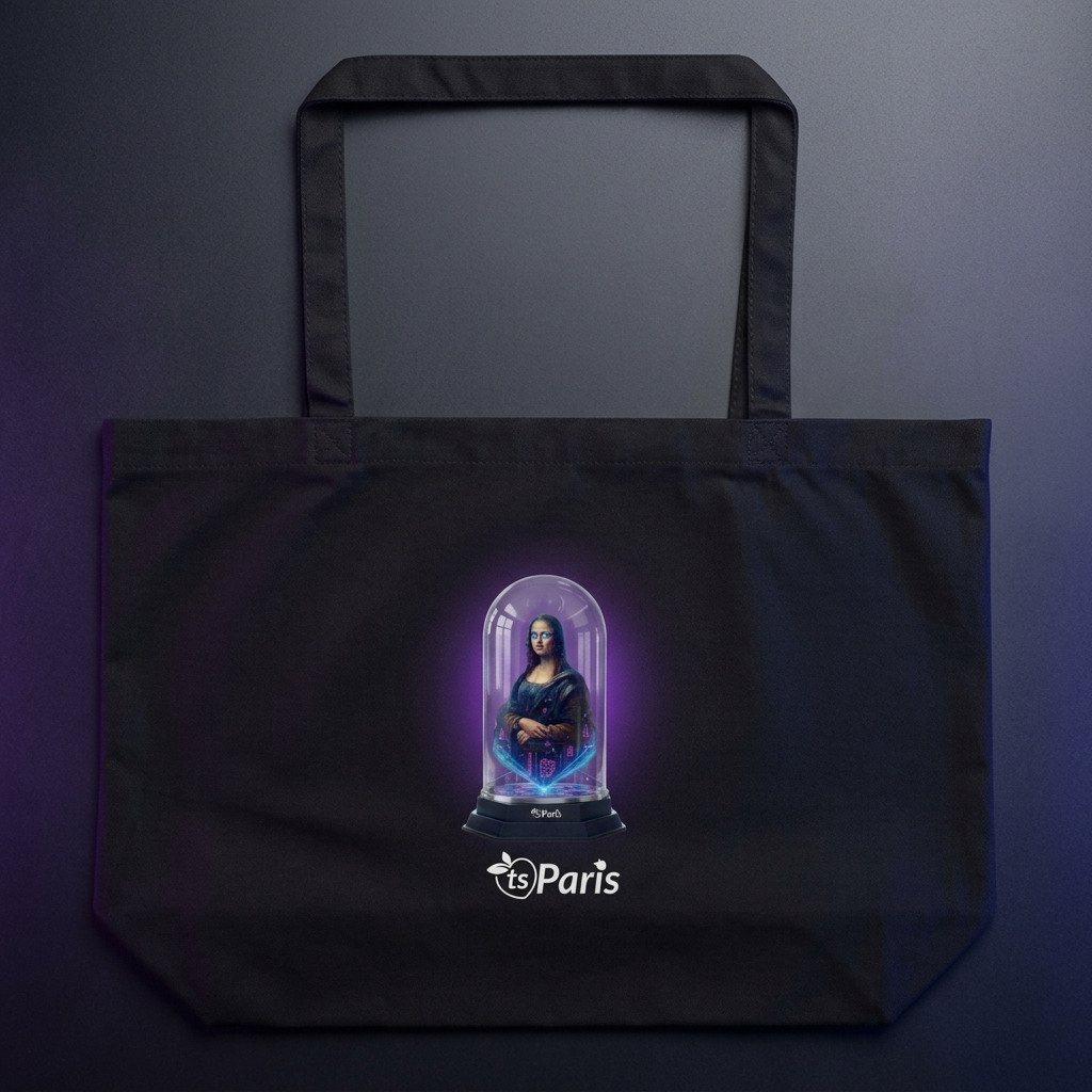 tsgabrielle® • Paris - Da Vinci • Large torba tote • czarny • Cotton Organic - View 10