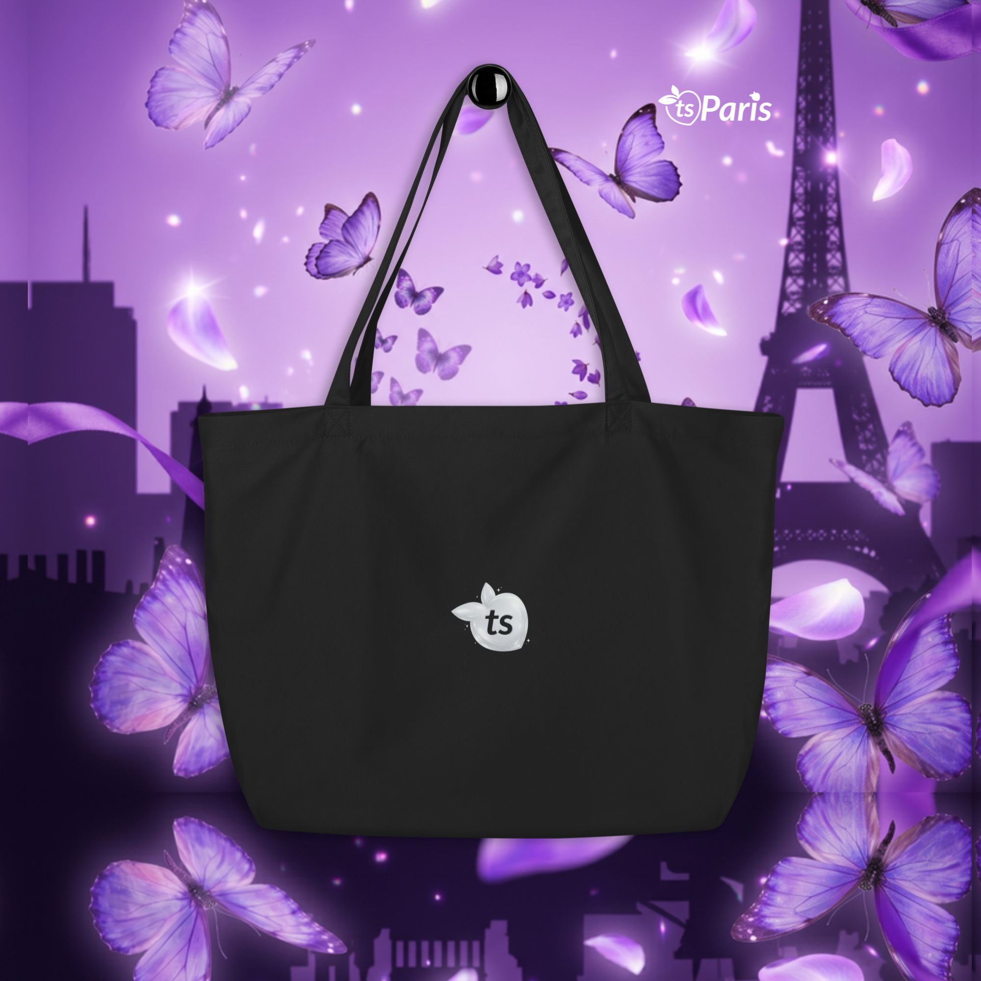 tsgabrielle® • Paris - Da Vinci • Large torba tote • czarny • Cotton Organic - View 13