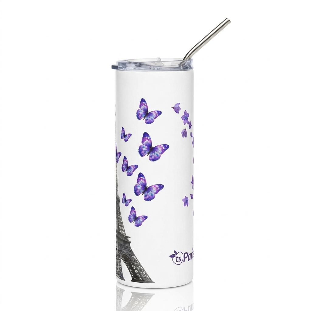 tsgabrielle® • Dom i Dekoracje • Paryż - Wieża Eiffla • Kubek • stal nierdzewna • biały • 20 oz - White - View 7