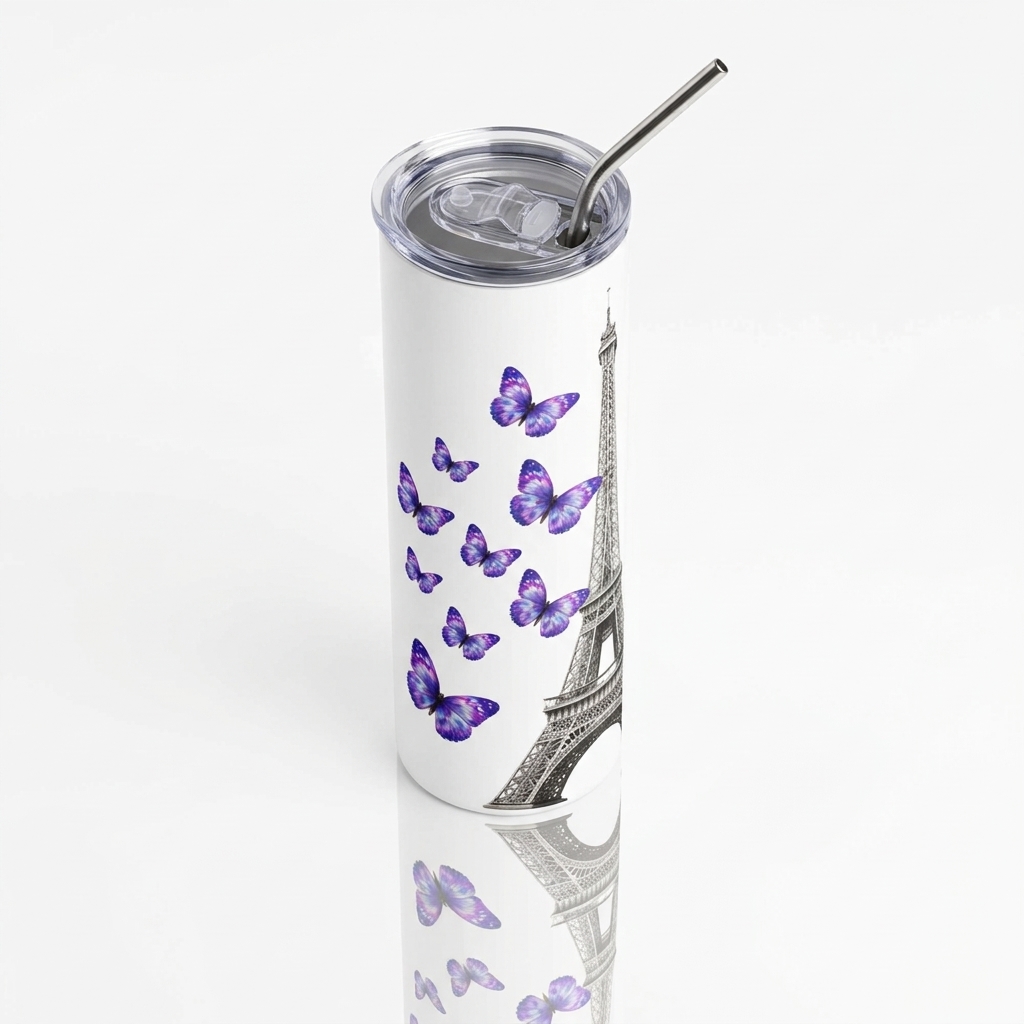 tsgabrielle® • Dom i Dekoracje • Paryż - Wieża Eiffla • Kubek • stal nierdzewna • biały • 20 oz - White - View 8