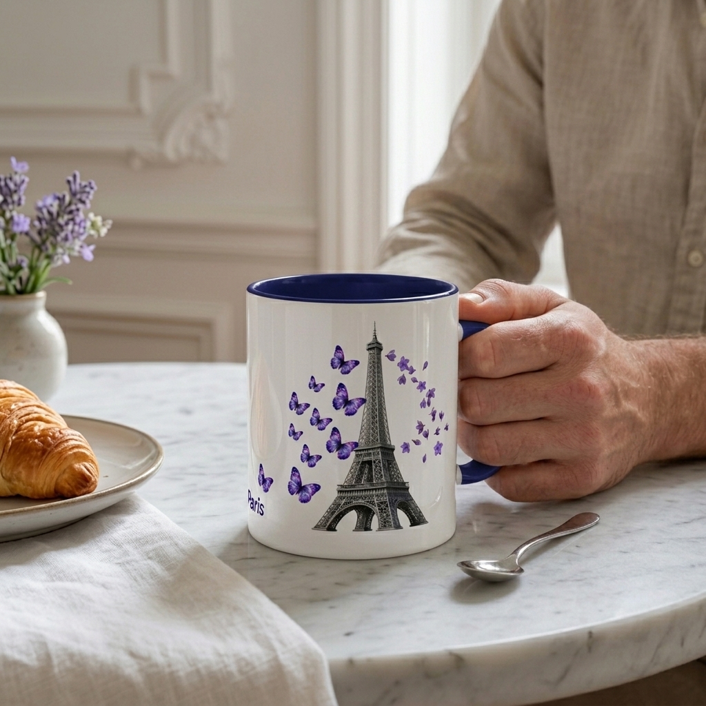 tsgabrielle® • Paris - La Tour Eiffel • Kubek z kolorowym wnętrzem • Ceramika • 11 oz - View 7