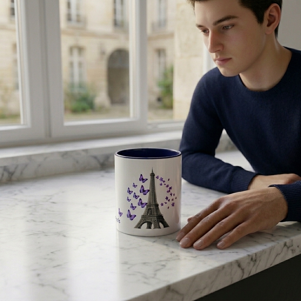 tsgabrielle® • Paris - La Tour Eiffel • Kubek z kolorowym wnętrzem • Ceramika • 11 oz - View 8