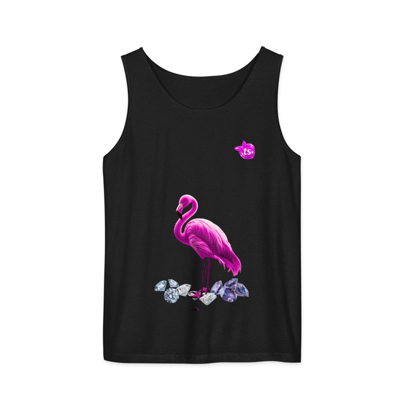 tsgabrielle® • Dla Niej • Flamant Rose • Tank top barwiony po uszyciu • Czarny