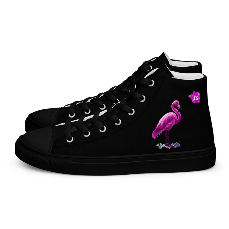 tsgabrielle® • Dla Niego • Flamant Rose • High Top Canvas Shoes • czarny