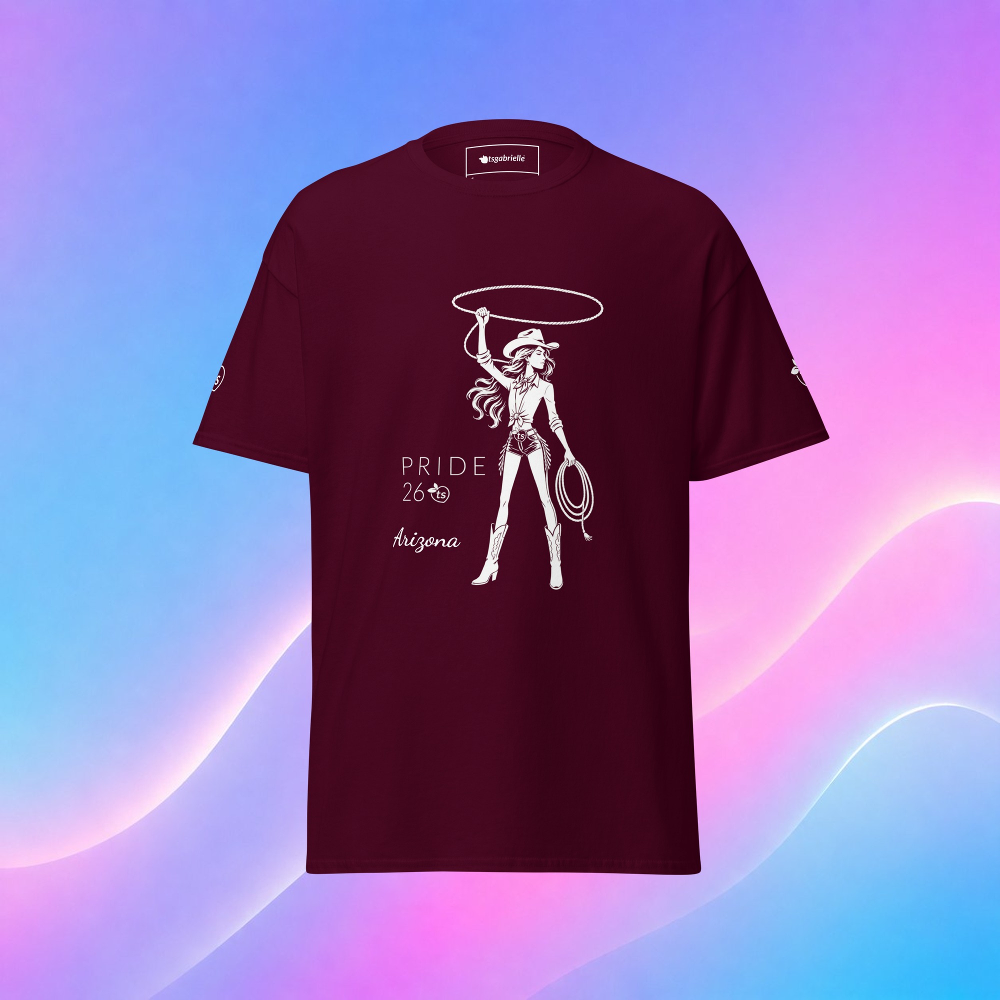 tsgabrielle® • Dla Niego • Pride 26 - Arizona • Klasyczny T-shirt • 14 Kolorów - Maroon - View 15