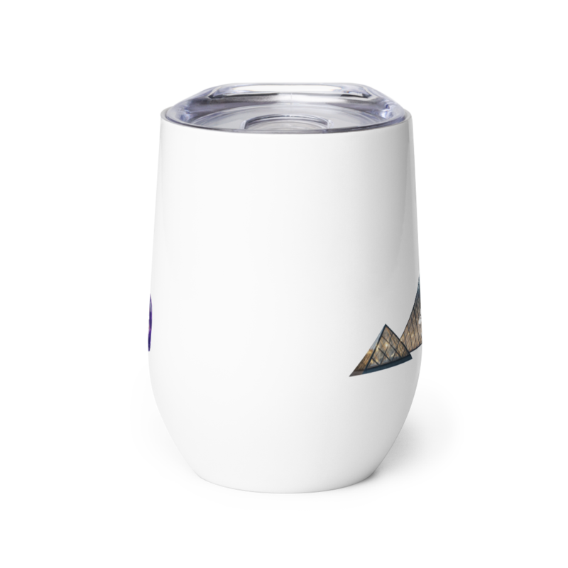 tsgabrielle® • Paris – The Louvre Pyramid • Wine kubek termiczny • 12 oz