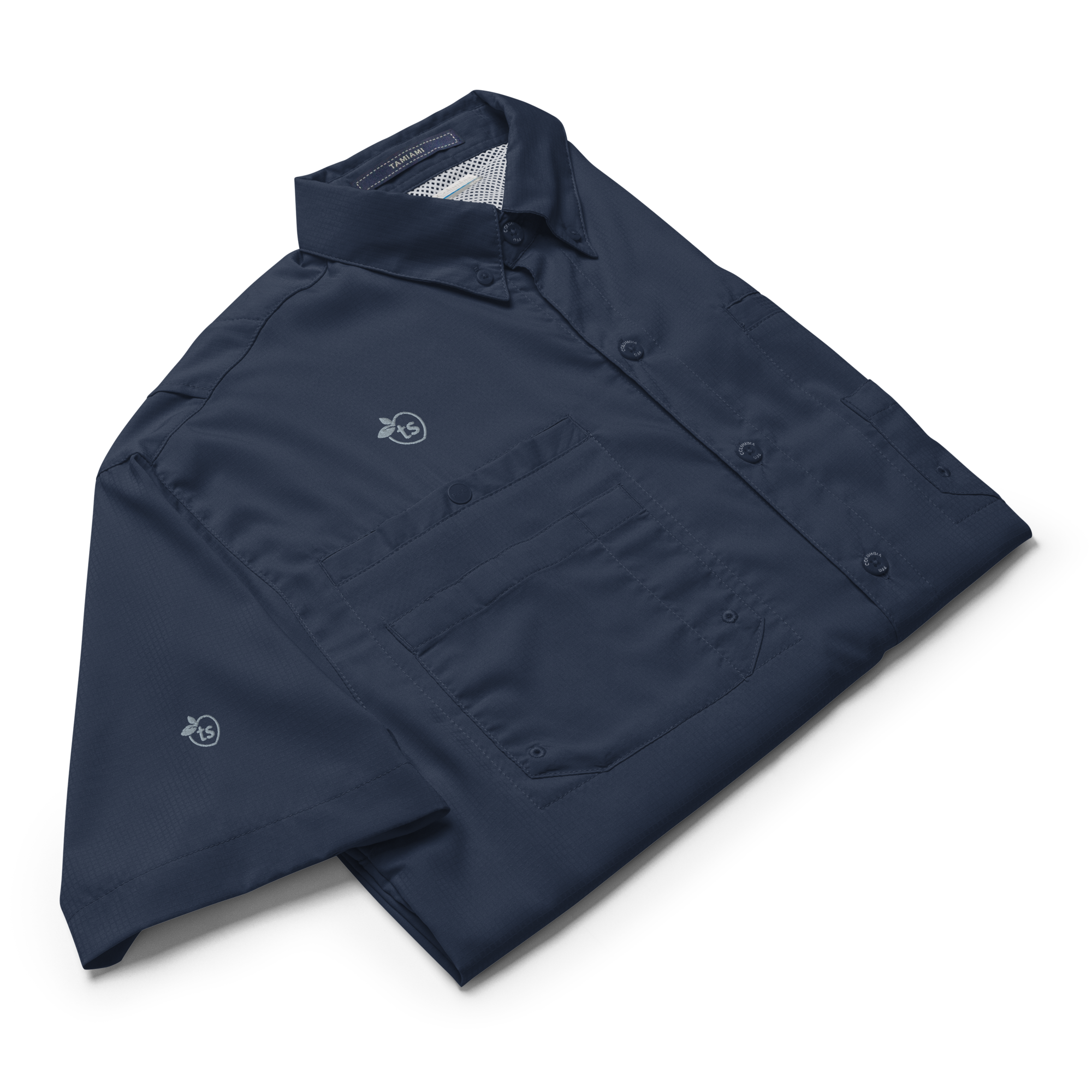 Columbia® by tsgabrielle® • For Him • Short Sleeve Button Shirt • Dark Colors