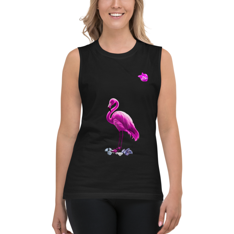 tsgabrielle® • Dla Niej • Flamant Rose • koszulka bez rekawow • czarny