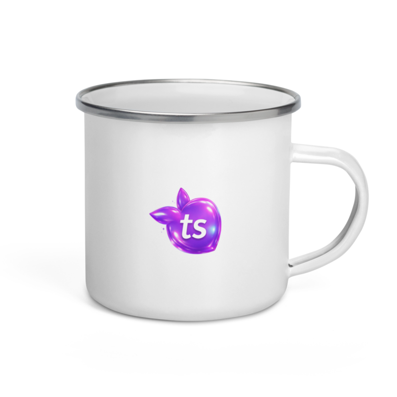 tsgabrielle® • Enamel kubek • bialy • 12 oz