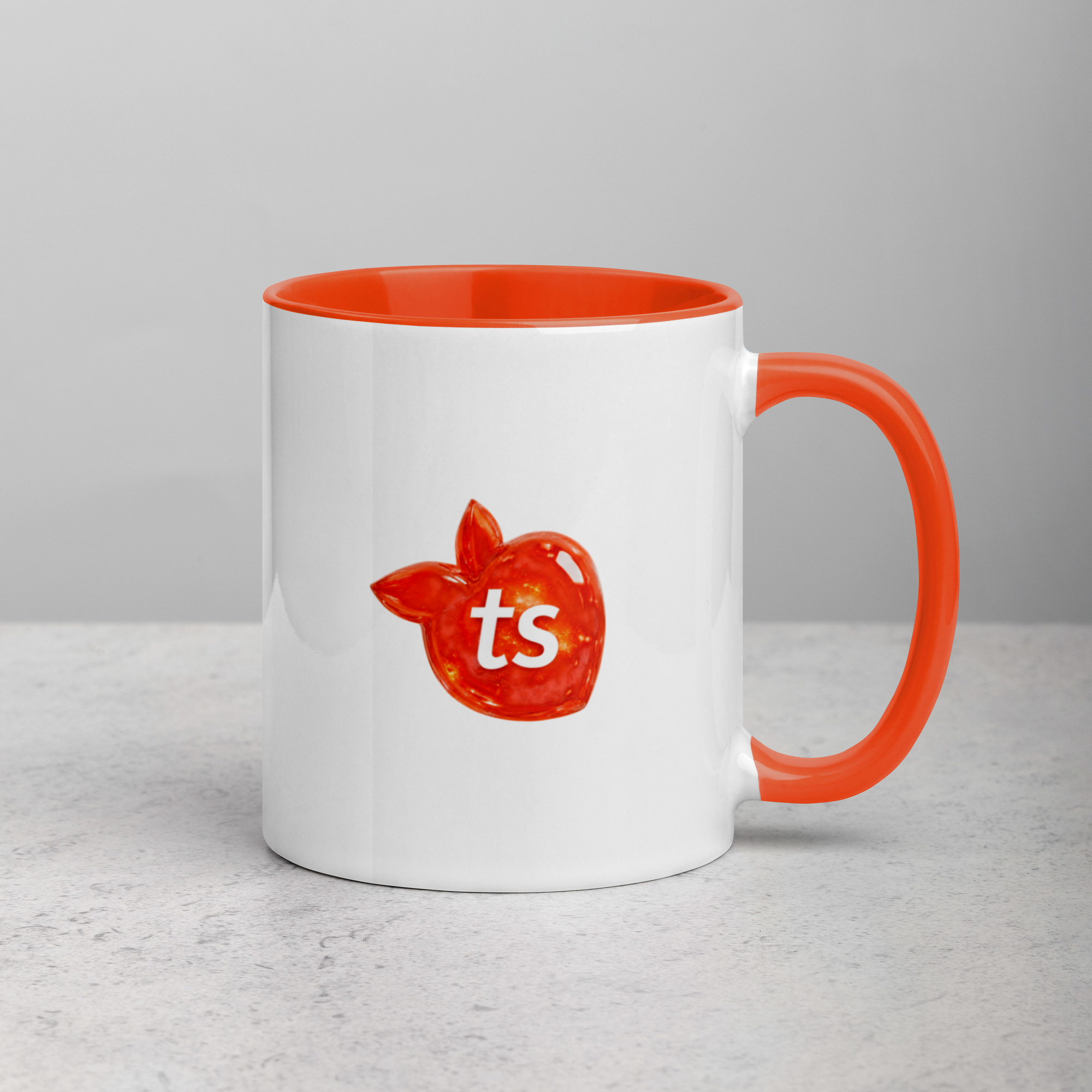tsgabrielle® • Kubek z pomarańczowym wnętrzem • Ceramika • 11 oz - View 9
