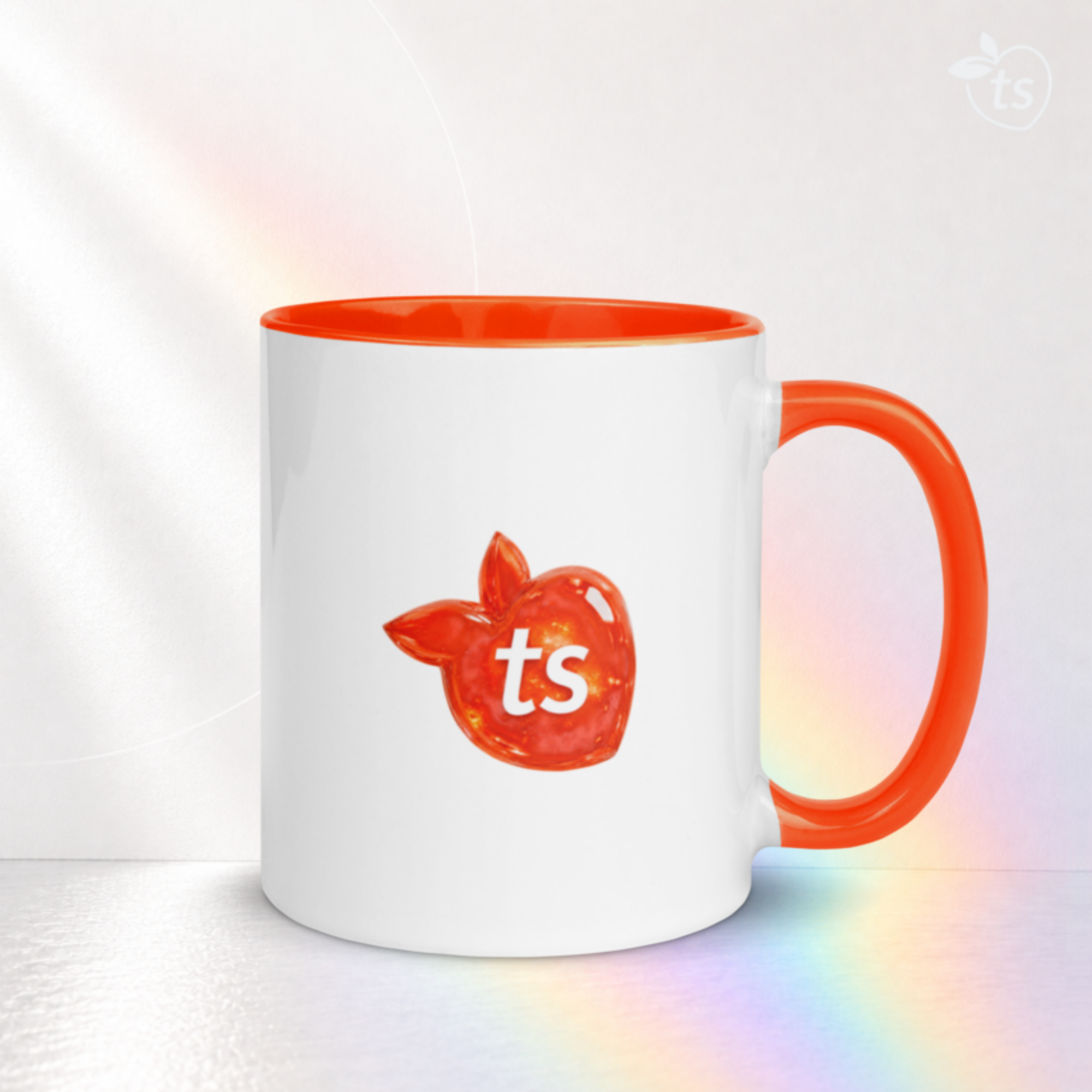tsgabrielle® • Kubek z pomarańczowym wnętrzem • Ceramika • 11 oz - View 13