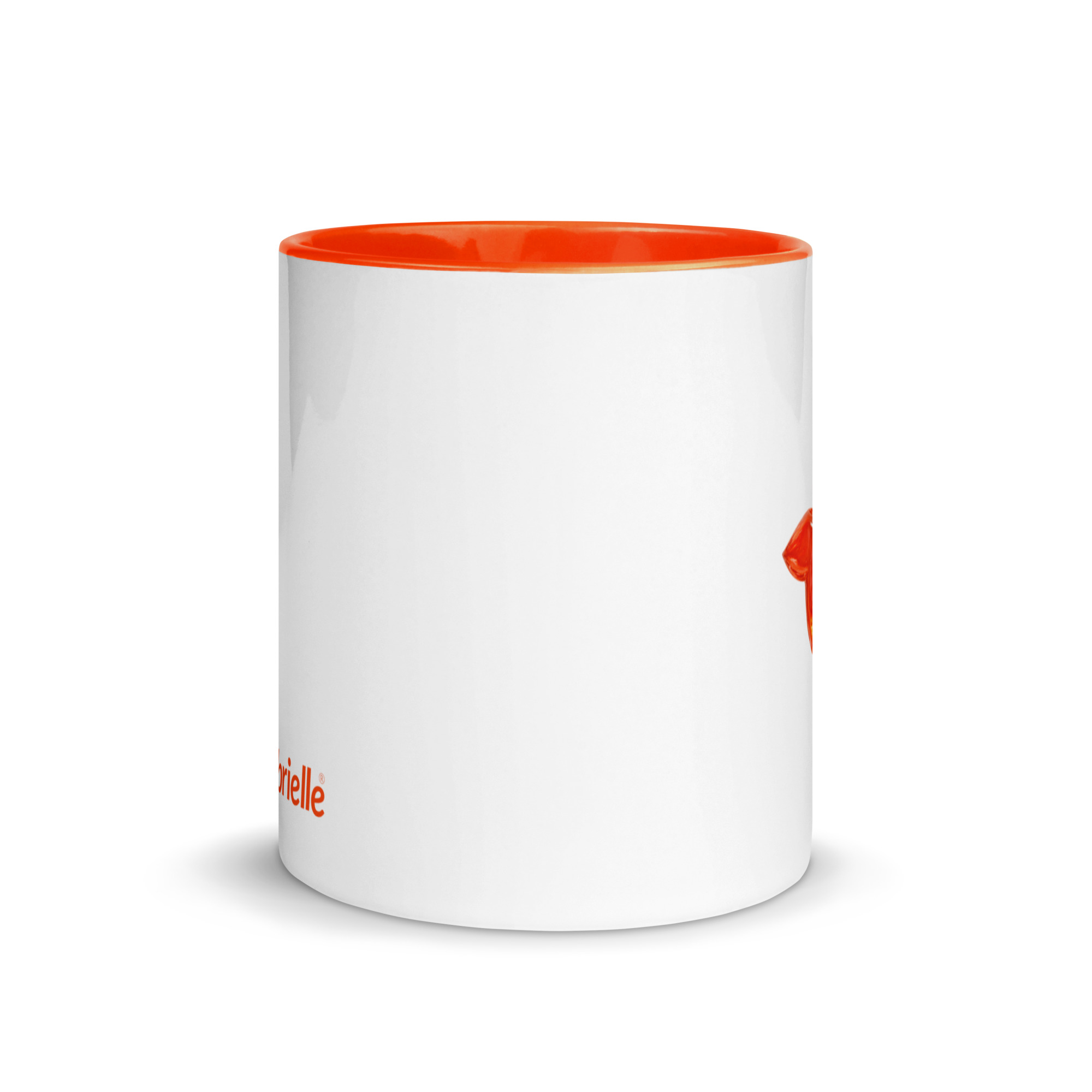tsgabrielle® • Kubek z pomarańczowym wnętrzem • Ceramika • 11 oz