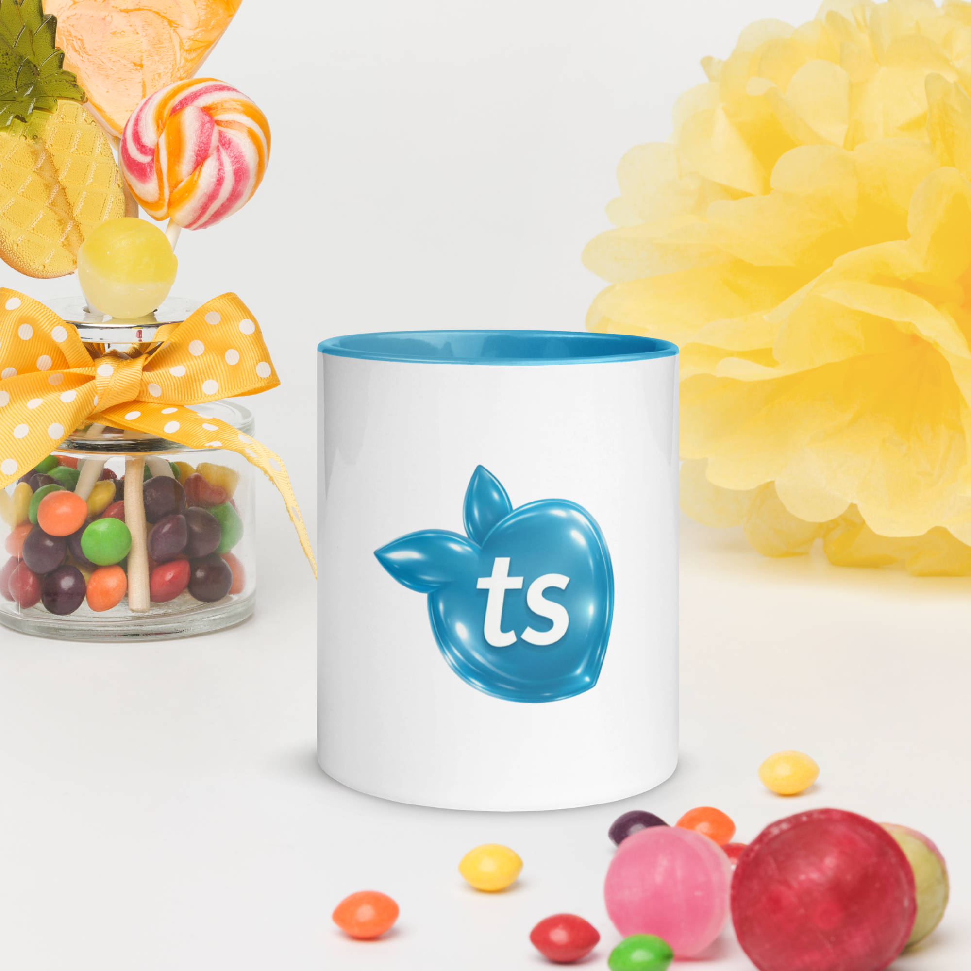 tsgabrielle® • Kubek z jasnoniebieskim wnętrzem • Ceramika • 2 rozmiary - View 10