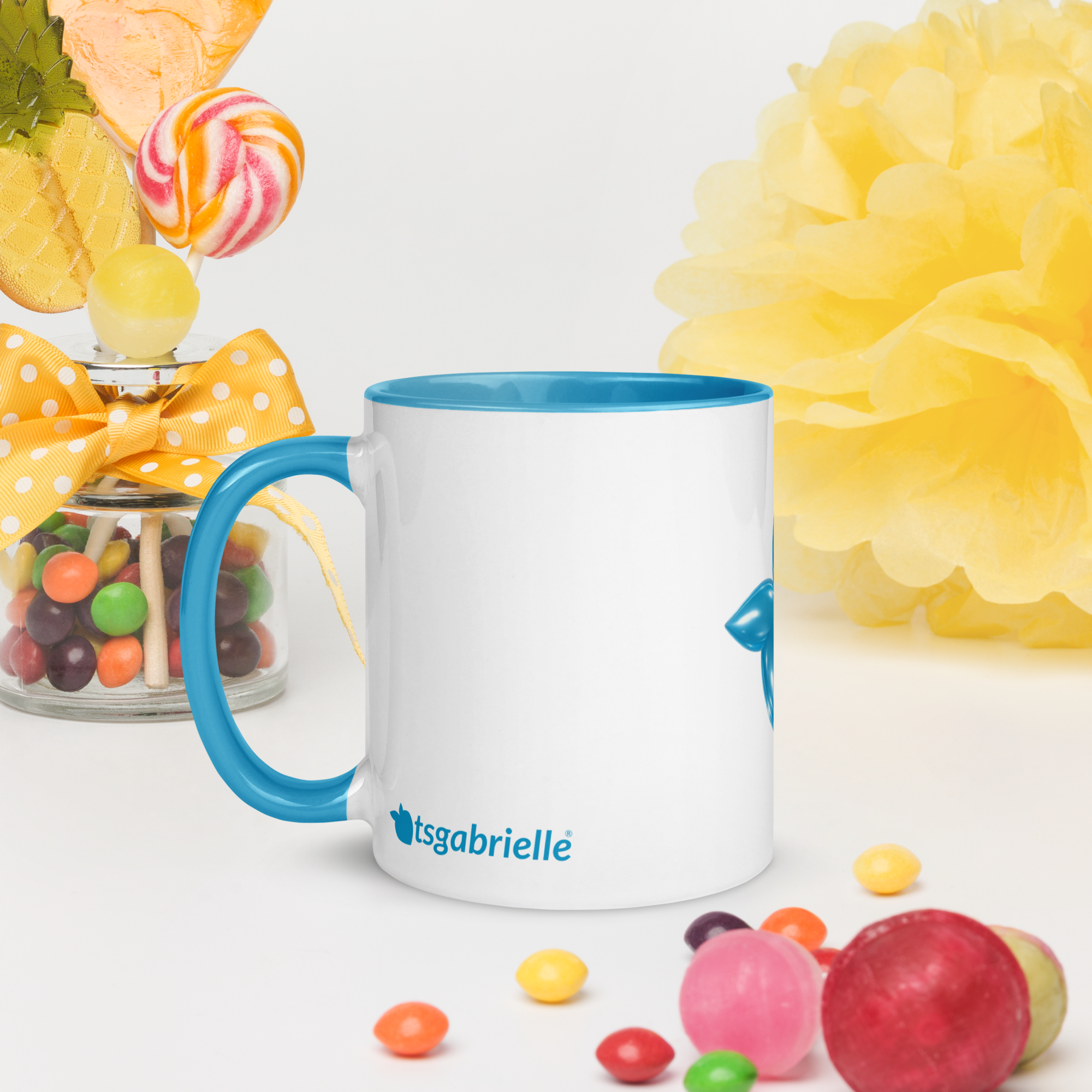 tsgabrielle® • Kubek z jasnoniebieskim wnętrzem • Ceramika • 2 rozmiary - View 11