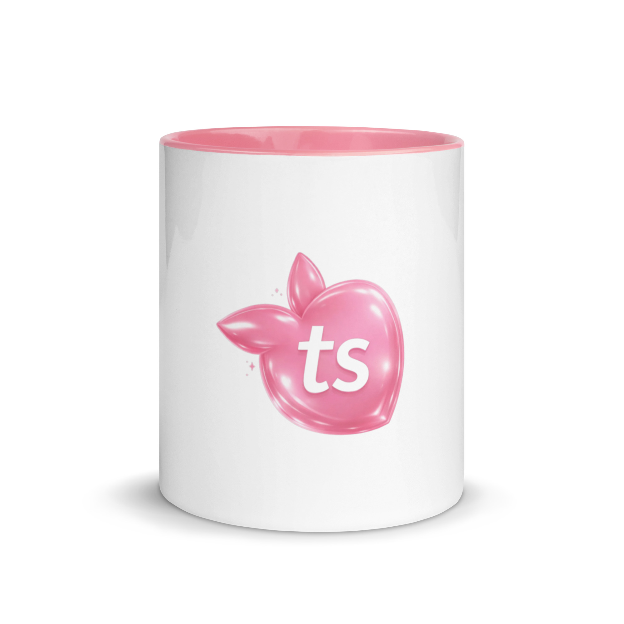 tsgabrielle® • Kubek z różowym wnętrzem • Ceramiczny • 11 oz