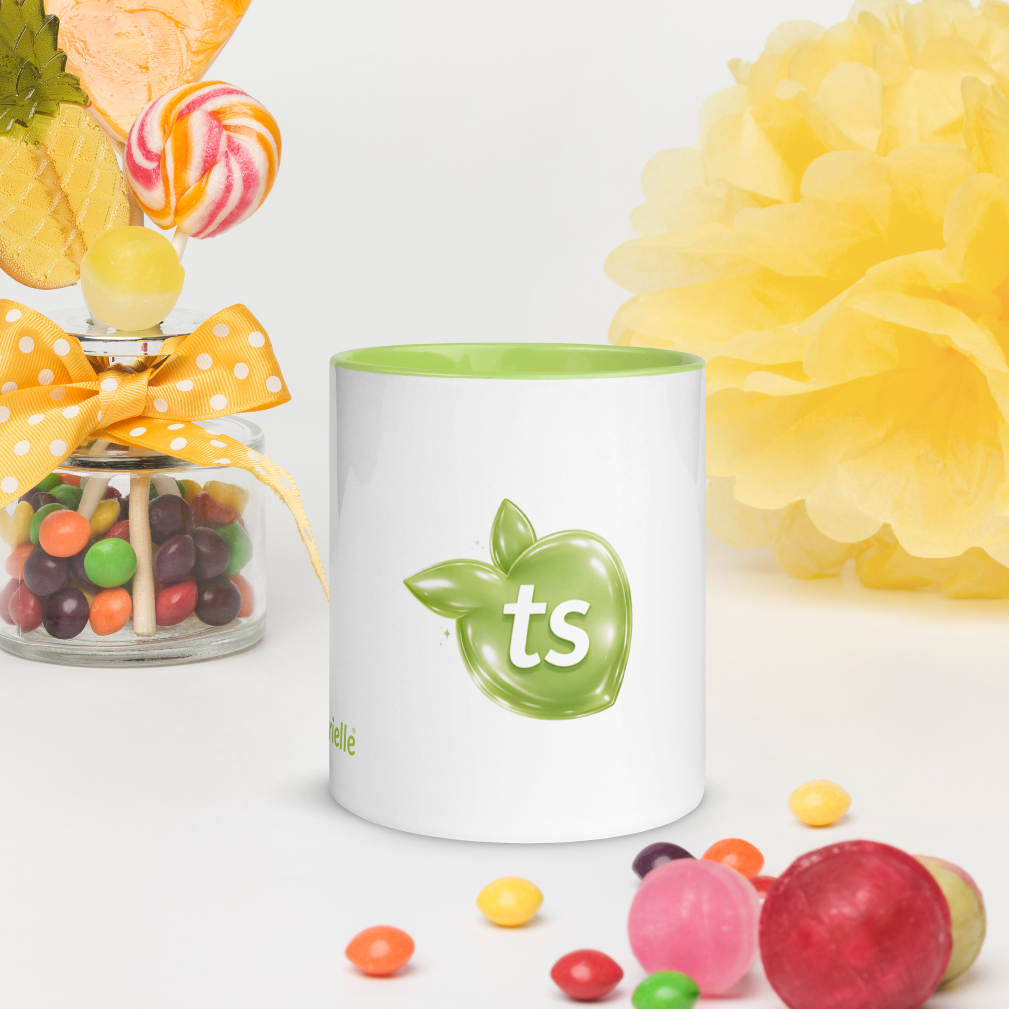 tsgabrielle® • Kubek z limonkowym wnętrzem • Ceramika • 11 oz - View 9