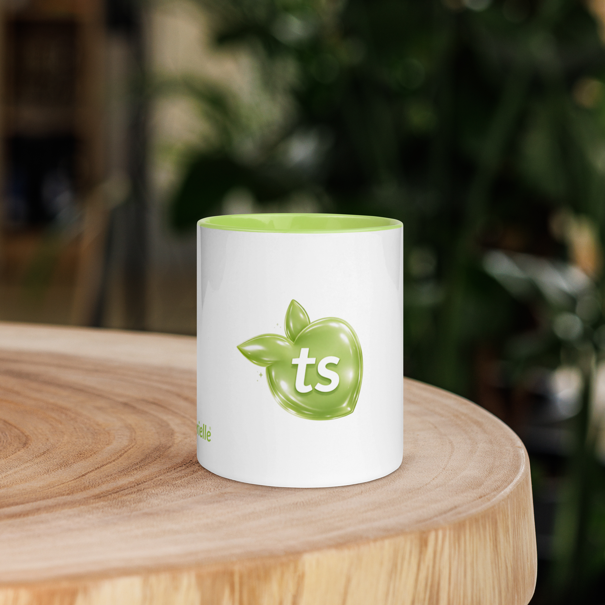 tsgabrielle® • Kubek z limonkowym wnętrzem • Ceramika • 11 oz
