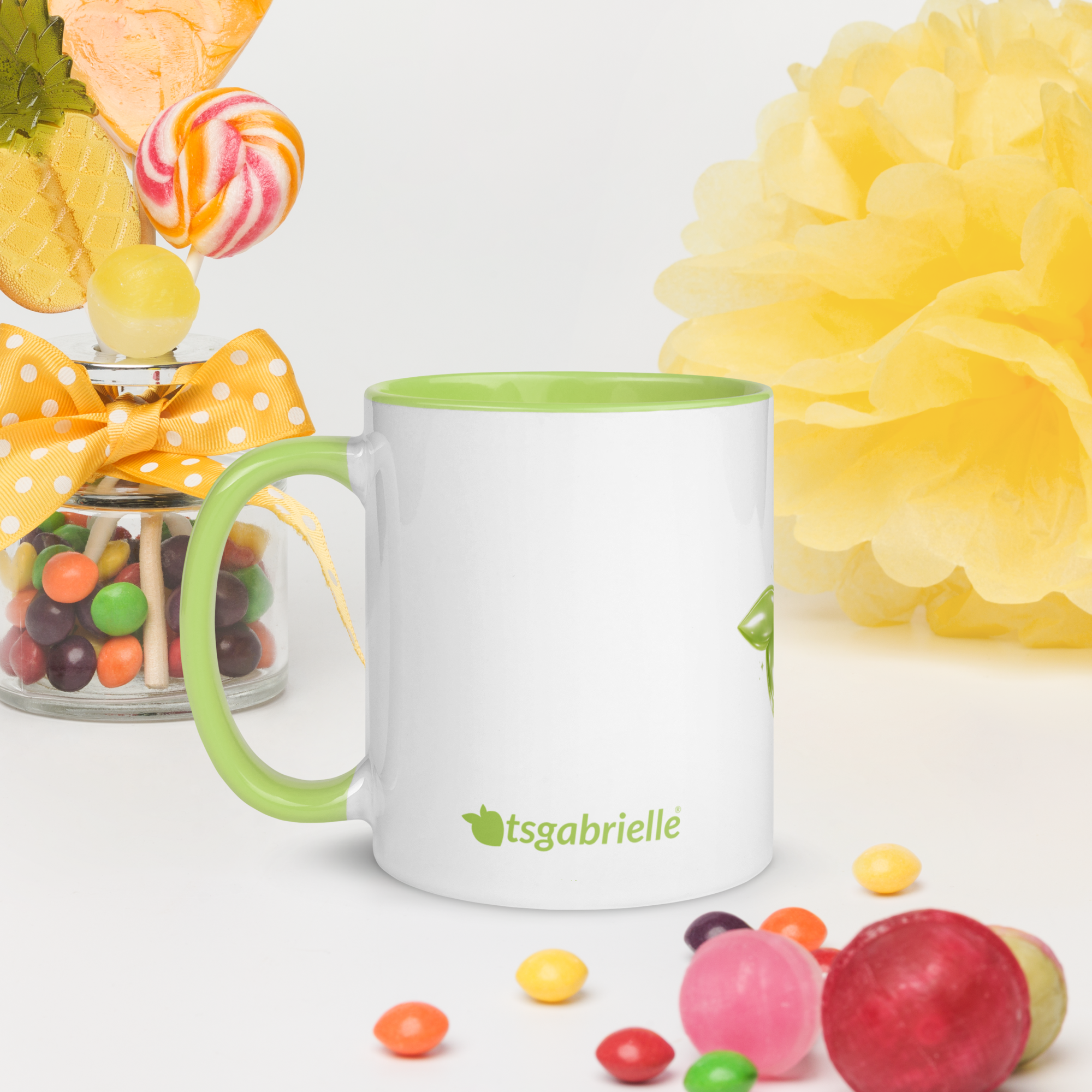 tsgabrielle® • Kubek z limonkowym wnętrzem • Ceramika • 11 oz - View 10