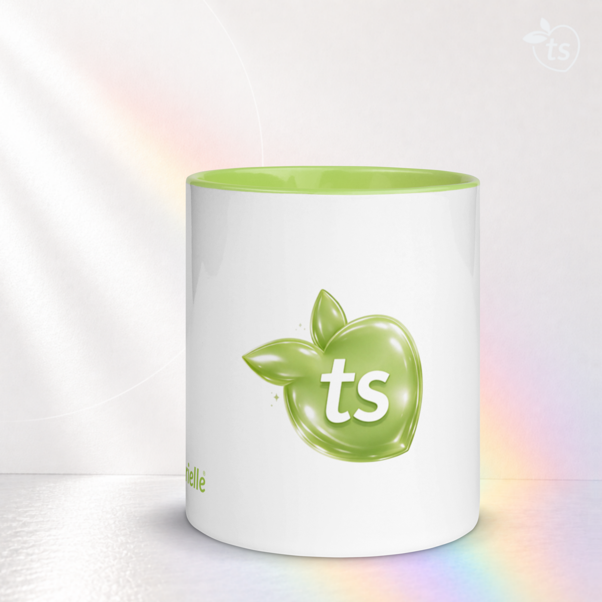 tsgabrielle® • Kubek z limonkowym wnętrzem • Ceramika • 11 oz