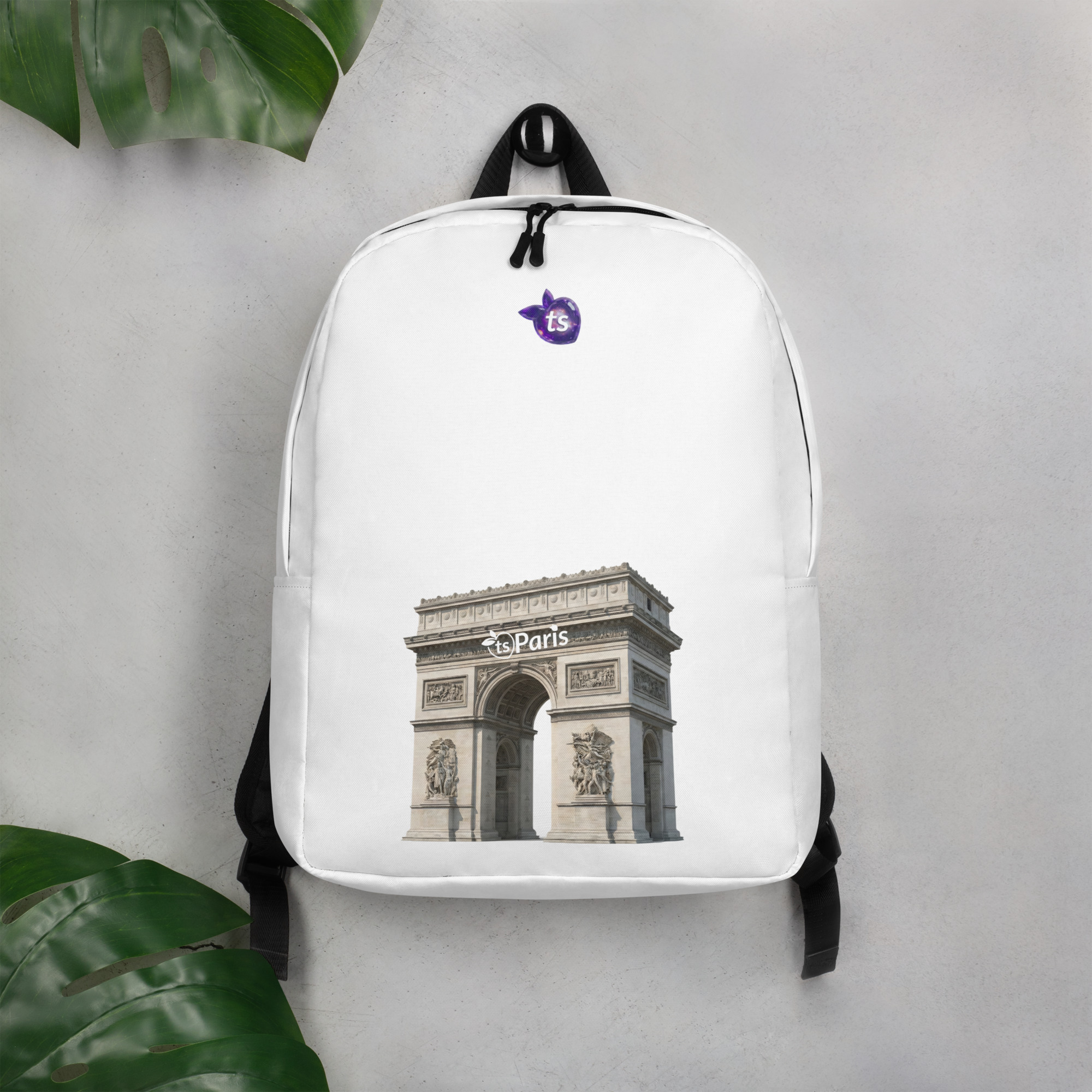 tsgabrielle® • Paryż - Łuk Triumfalny • Minimalistyczny Plecak • Biały - View 6